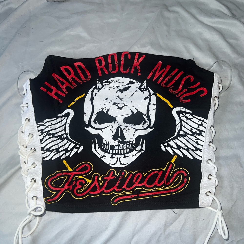Hard rock music festival tube top